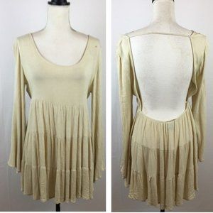 Swell Top Size M Beige Boho Hippie Backless
